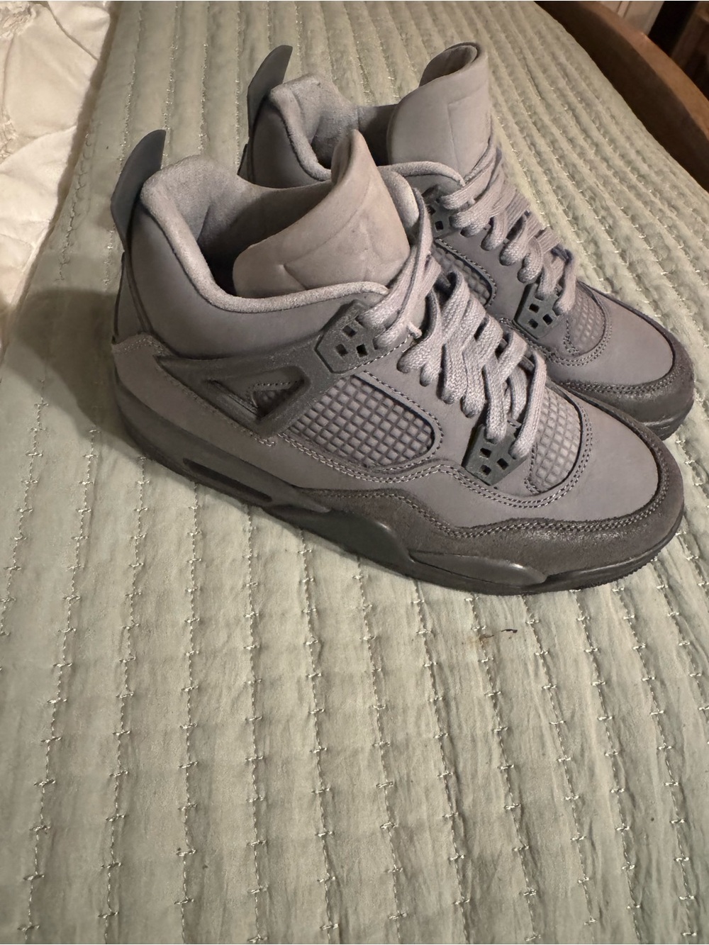 Nike Air Jordan 4 Wet Cement Suede Gray Trainers - Picture 7 of 16